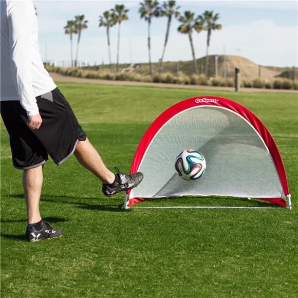 GoSports Portable Pop-Up Soccer Goals for Kids & Adults - Set of Two Nets - Picture 2 of 6